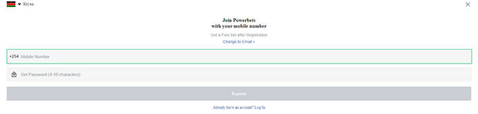Join Powerbets with your mobile number